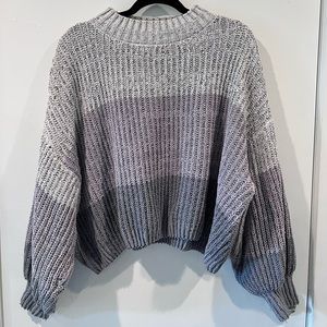 MyMichelle Color Block Crop Sweater